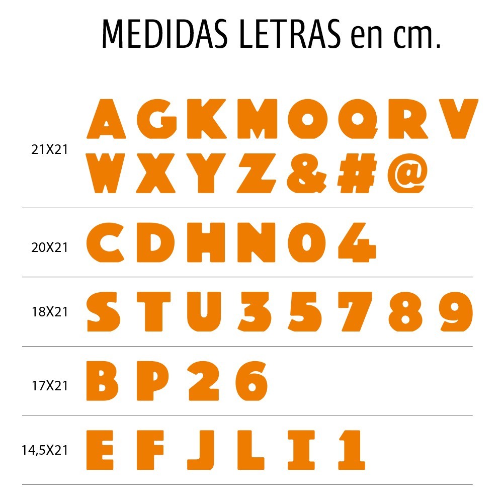 Letras y números con foto