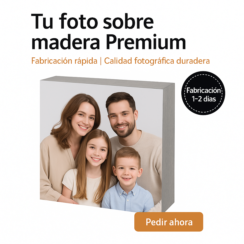 Bloque madera plata personalizado - Imagen 2