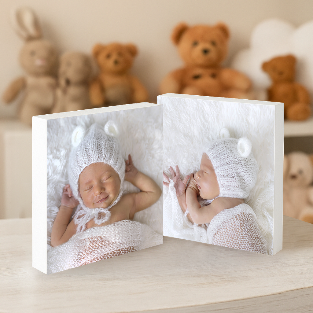 Bloque madera blanco personalizado con foto - Imagen 7