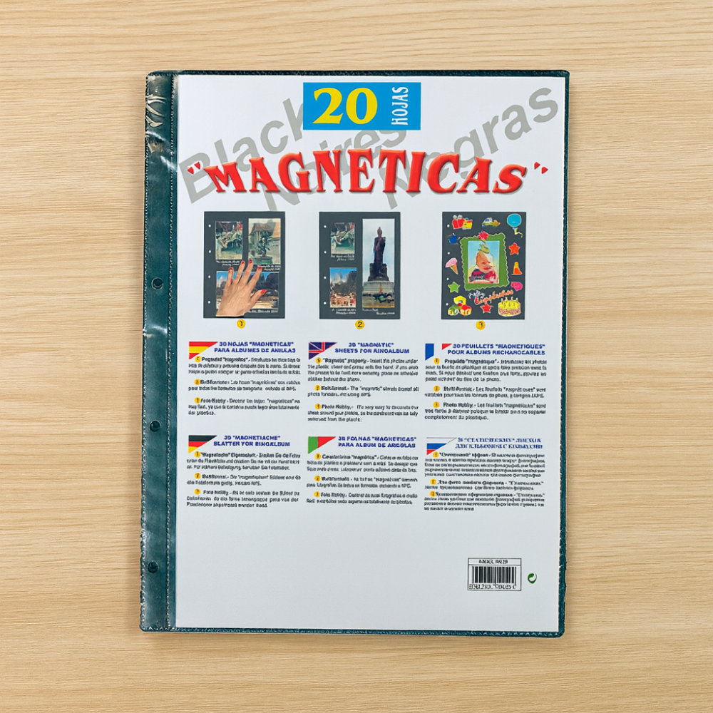 Hojas Magnéticas negras 9825