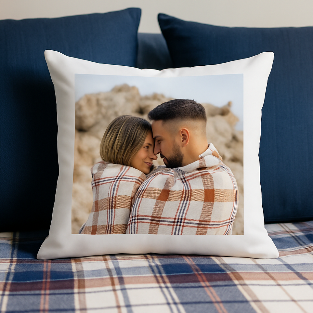Cojín blanco personalizado