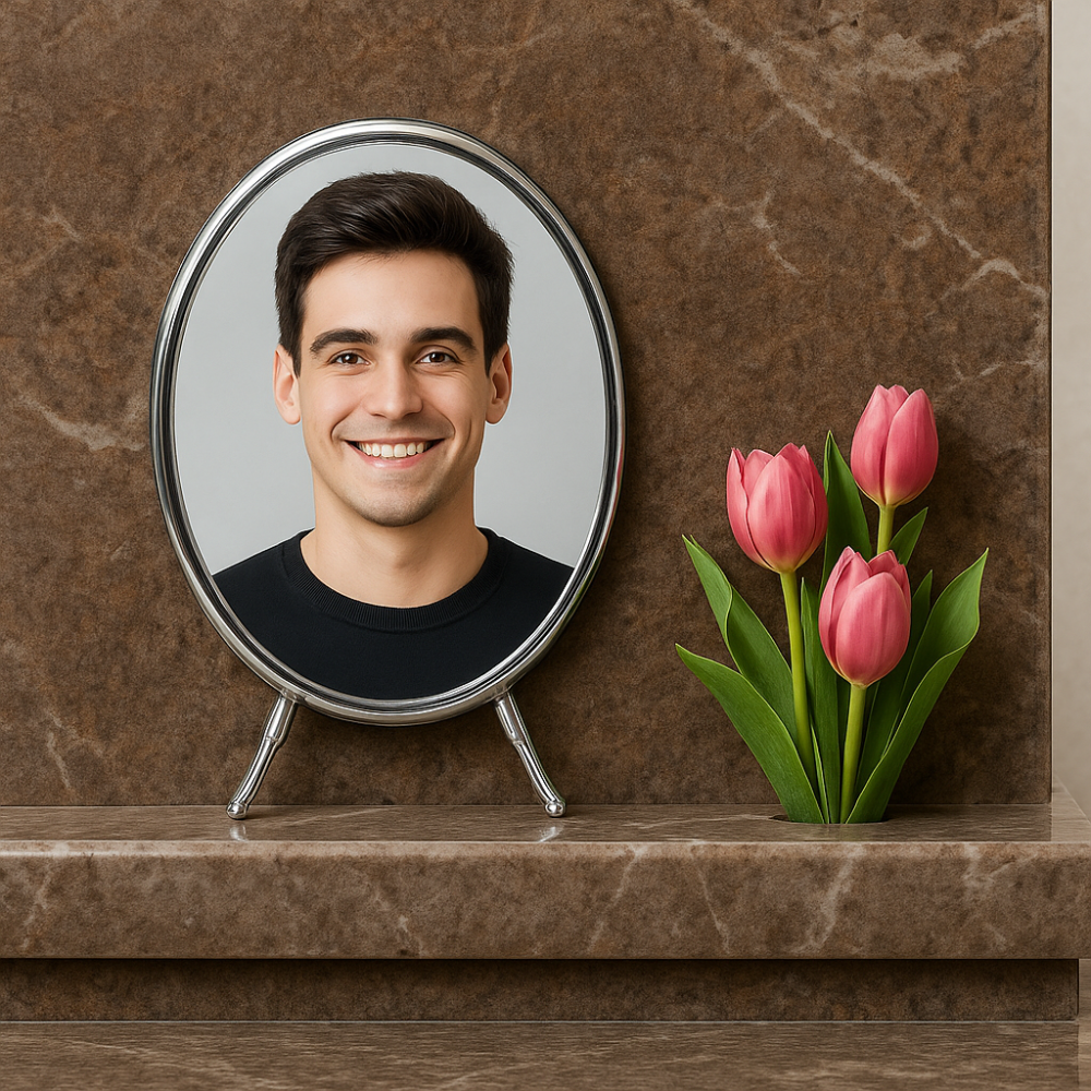 Marco dorado ovalado