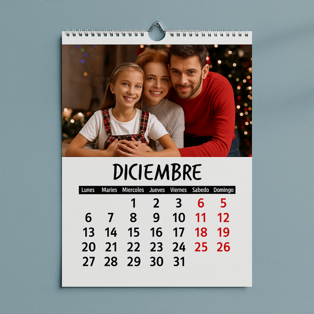 Calendario pared números